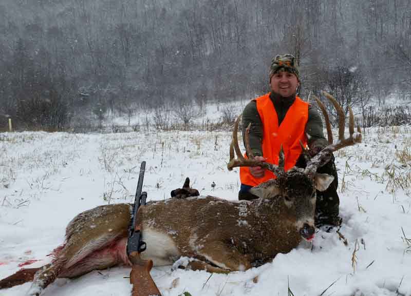 Nice buck taken in snowy Winnebago Valley County