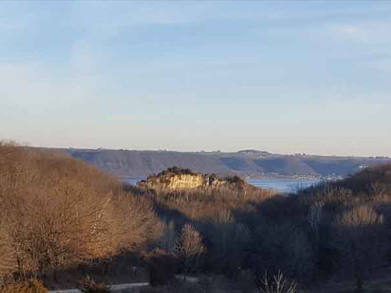 A view of the Mississippi from the bluffs around Winnebago Valley Hideaway